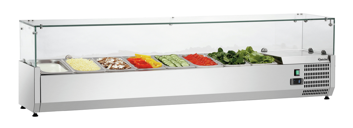 Kühlaufsatzvitrine GL4 8 x1/4 GN / BAR