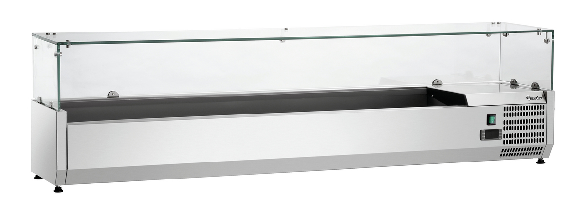 Kühlaufsatzvitrine GL4 8 x1/4 GN / BAR