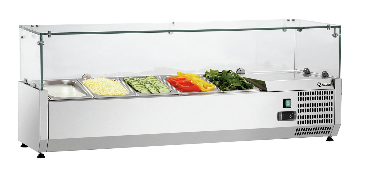 Kühlaufsatzvitrine GL4, 5x1/4 GN
