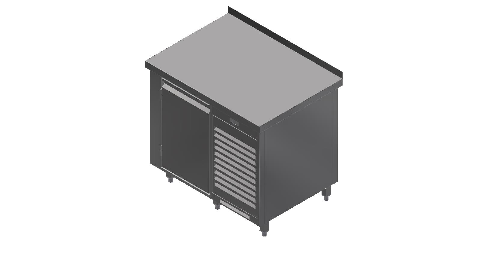 Kühltisch 1xGN 1/1, steckerfertig