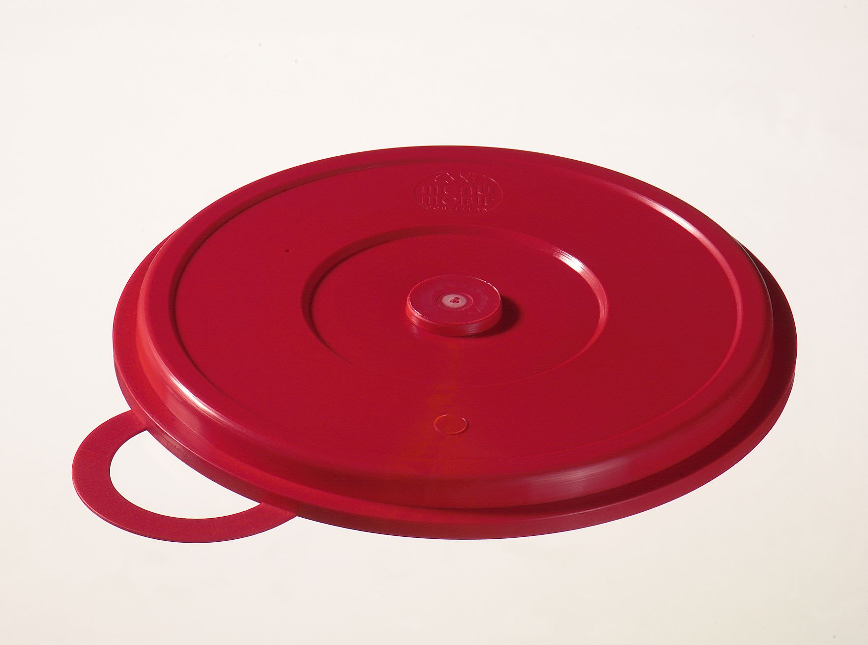 Kunststoffdeckel mit Ringlasche rot