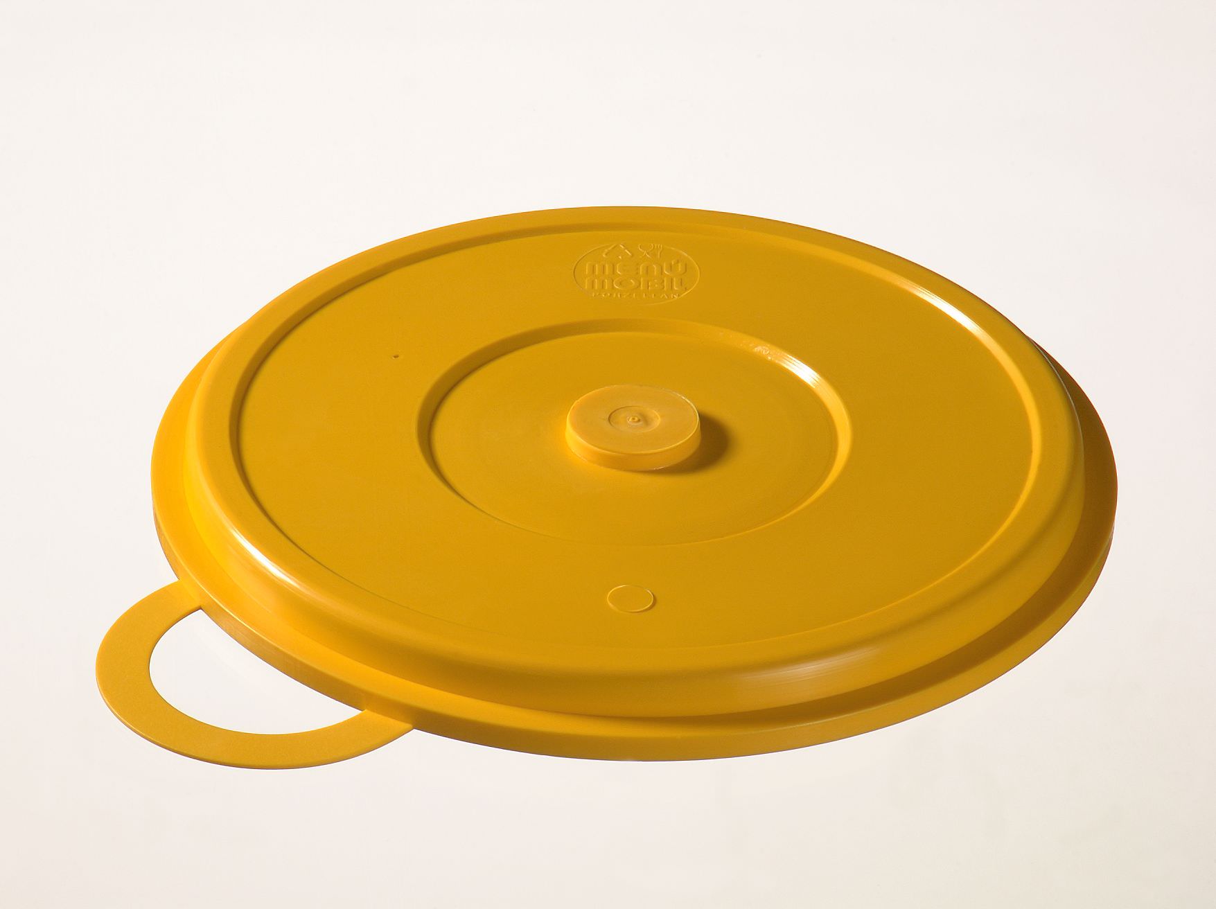 Kunststoffdeckel mit Ringlasche gelb