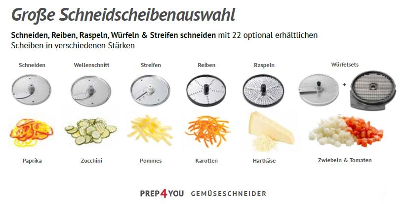 Prep4You Gemüseschneidemaschine variabl